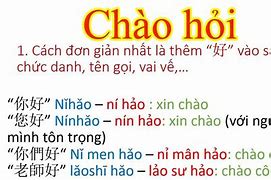 Xin Chào Tiếng Trung Là Gì